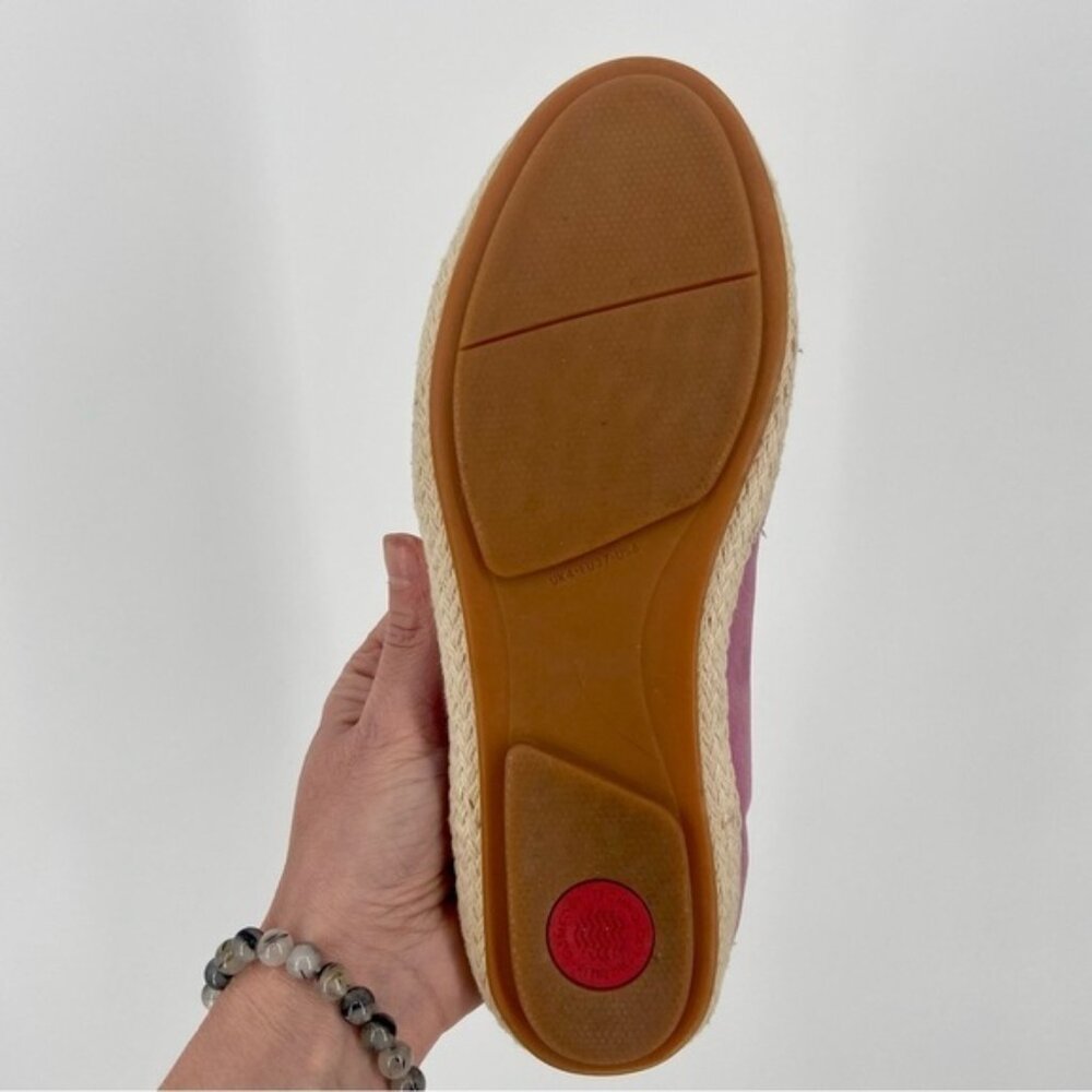 Fitflop pink suede espadrilles closed toe Size 6 - Picture 10 of 12